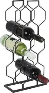 Wine rack shelf Vilde metal black for 8 bottles 23×11×48 cm