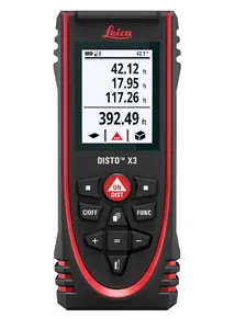 Laser distance meter Leica Geosystems DISTO X3 — range 150 m, accuracy 1 mm, AA battery, black