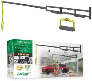 Wall-mounted cable boom for EV charger BARKAN EV300WM — 305 cm reach, wall bracket
