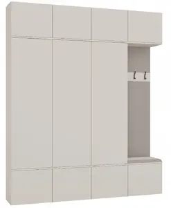 Skapis GoodHome HAGA IV 3Sz1W KASZMIR — 3 skapis + pie sienas piestiprināms drēbju pakaramais