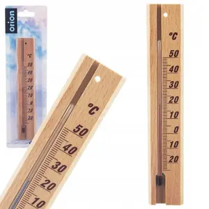 Wooden Universal Thermometer Haxe 20 cm – analog room/outdoor temperature gauge
