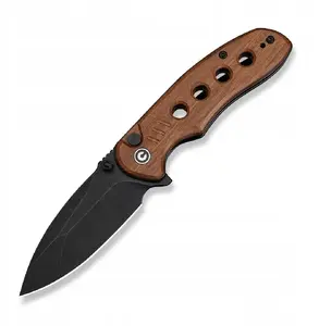 Folding Knife CIVIVI Triptych C23085B-3 with 14C28N Steel Blade and Guibourtia Wood Handle