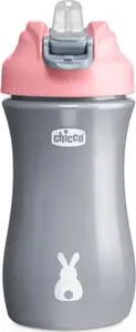Dzeramā pudele CHICCO 144808 ar mīkstu knābi 350 ml meitenēm