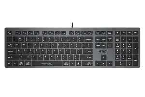 Клавиатура A4Tech FX50 — полноразмерная (100%), проводная USB, серый, кабель 1.5 м