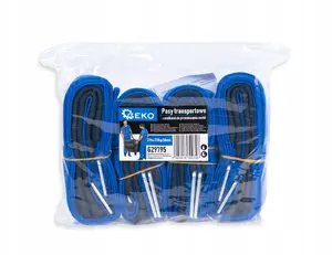 Furniture moving straps with shoulder harness GEKO 2.9 m length, 370 kg capacity, 50 mm width (pair)