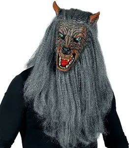 Wolfman (Varulv) costume mask with fur — WIDMANN