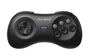 Геймпад 8Bitdo M30 2.4G Black — беспроводной 2.4 ГГц, Micro-USB, встроенный аккумулятор, для Sega Genesis