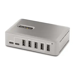 USB-C nobeidzējs StarTech.com 10 portu S55174042 — 8× USB-A + 2× USB-C, USB 3.2 Gen 2 10Gbps, 65W barošana