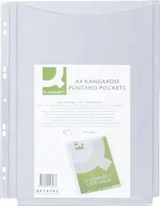 Plastic A4 Catalogue Sleeves Q-Connect KF14793, Pack of 5, Transparent