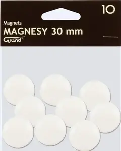Magnet disc Grand 30 mm white, pack of 10, model 190313