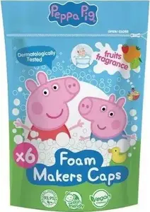 Vannu tablešu komplekts peppa pig — 6 x 16 g putas vannai bērniem