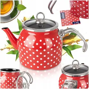 Enamel Kettle Lumarko TECKA 1.1 L - stovetop teapot, 1.1 litre capacity
