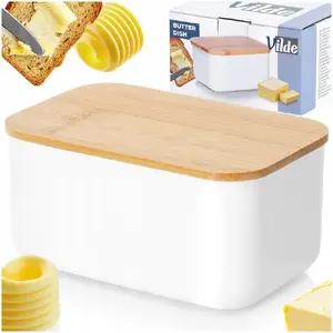 Butter Dish Lumarko Maselniczka Stalowa Biała – stainless steel white butter container