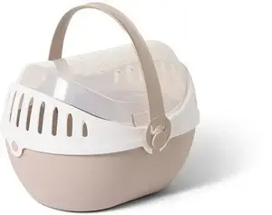 Pet carrier Savic Elmo Large — transport cage for small mammals, 36×28×22 cm, champagne pink