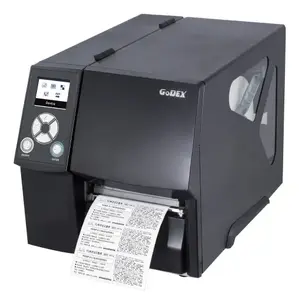 Etiķešu printeris GoDEX ZX420i+ — tiešā termoprintēšana / termopārnese, 203×203 DPI, 152 mm/s, drukas platums līdz 108 mm, Wi‑Fi, Ethernet, Bluetooth