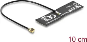 DELOCK WiFi 6 antenna I-PEX (MHF® I plug) omnidirectional 4.5–5.0 dBi with 10 cm FPC cable for internal adhesive mounting