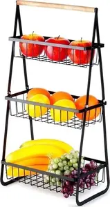 Basket for Fruits and Bread Vilde 3-tier model 229156 — multi-level kitchen storage