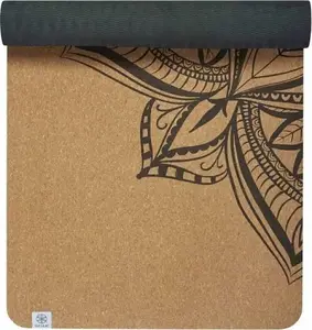 Yoga mat Gaiam Printed Cork Mandala 63495 — cork top, printed mandala design