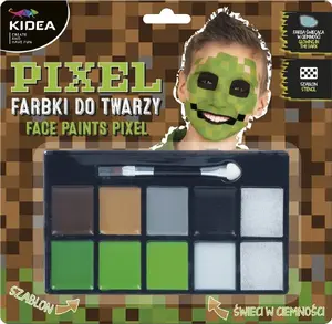 Sejas krāsu komplekts Derform — 8 krāsas ar piederumiem, Pixel
