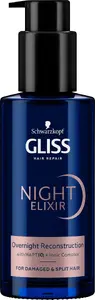 Ночная несмываемая восстанавливающая сыворотка для волос No name GLISS_Night Elixir Reconstruction 100 мл для повреждённых и секущихся кончиков