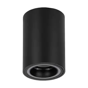 Recessed ceiling light EGLO CAROSSO-Z, GU10 LED fitting, black, 2700K, 220–240V, height 120mm