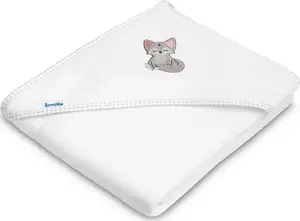 Bath Hooded Towel Sensillo OKRYCIE KĄPIELOWE FROTTE 100x100 cm — white wolf design