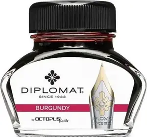 Tintes pudele Diplomat Diplo Octopus stikla 30 ml bordeaux
