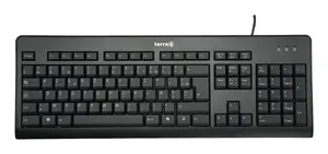 Keyboard Wortmann AG TERRA 1500 — Full-size USB QWERTZ, French layout, Black, mouse included