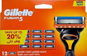 Replacement razor blades Gillette Fusion manual refills 12 pcs