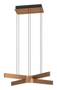 Потолочный светильник EGLO FOLCINO-Z LED F, бронза/черный, 1 LED лампа, 435×640×1100 мм