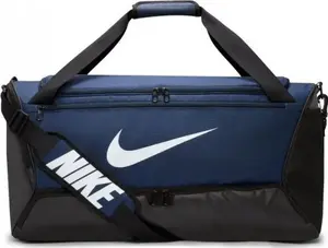 Спортивная сумка NIKE Brasilia 9.5 DH7710-410 тёмно-синяя — ручка, плечевой ремень, средний объём