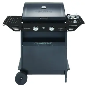 Grils uz ratiņiem Campingaz Xpert 200 LS Plus Rocky, gāzes, 10 300 W, taisnstūra cepšanas virsma, melns