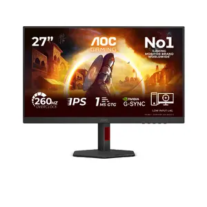 AOC G4 27G4ZR 27 collu Full HD LED datora monitors ar 1920 x 1080 pikseļu izšķirtspēju, Fast IPS paneli, HDMI un DisplayPort