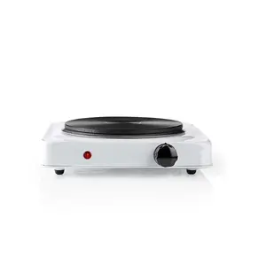 Countertop sealed plate hob Nedis KAEP150EWT1 — 1 cooking zone, white, 220–240V, rotary control