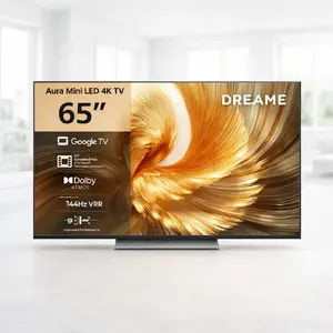 Smart TV Dreame Aura S100 65" TV, QLED+ (Mini Led), 4K UHD, Google TV, 144Hz, AI processor, integrated soundbar, black