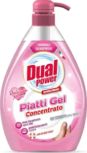 Концентрат для мытья посуды Dual Power антибактериальный для чувствительной кожи рук 1 л