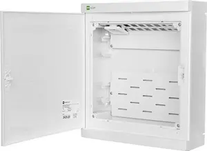 Modular surface-mounted multimedia distribution enclosure ELEKTROPLAST ELEGANT 2x12 white doors (MPN 2425-20)