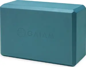 Yoga Block Gaiam 59181 — blue foam support block for yoga and pilates