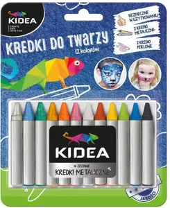 Face Crayons Derform set of 12 colors DERF.KDT12KA — face makeup pencils for coloring and face art
