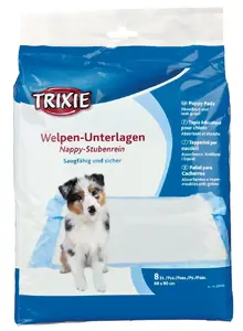Absorbent Dog Training Pad Trixie 23413 — Cellulose, 600×900 mm, 8 pcs, Blue/White