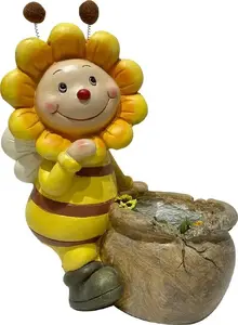 Garden Plant Stand Saska Garden Bee Decorative Pot Holder, Height 34.5 cm