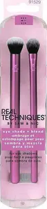 Acu ēnu otu komplekts Real Techniques Eye Shade + Blend — pamata apaļas sintētiskas, 2 gab.