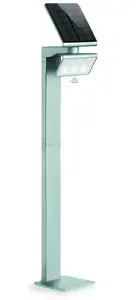 Outdoor pedestal/post lighting Steinel GL-S LED, silver, aluminium/plastic, 4000K, 140° detection, 5m, 2500mAh solar/battery