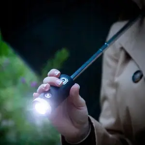 Apgriežami salokāms lietussargs InnovaGoods Folbrella ar iebūvētu LED apgaismojumu