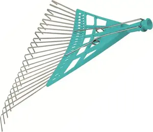 Garden rake Greenmill GR6501 — 22-tooth reinforced wide tine rake for soil and debris