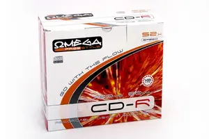 OMEGA Freestyle CD-R 700MB 52X 120 мм — комплект 10 шт., тонкий пластиковый кейс