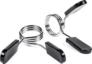 Spring Collar Clips Tiguar for Olympic Bars TI-WZ0001 — pair, spring-loaded barbell clamps