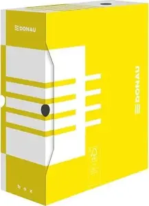 Archive Box Donau 120 mm, 120×340×297 mm, yellow — Donau storage box