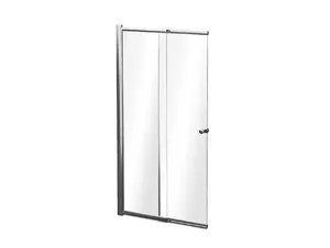 Shower screen BESCO EASY SLIDE 2-panel 100×150 cm chrome sliding partition