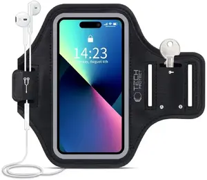 Sports armband Tech-Protect M4 Universal — black, universal fit for phones